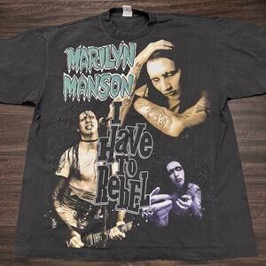 Marilyn Manson Antichrist Superstar Rebel Faded modern Single aop vintage shirt
